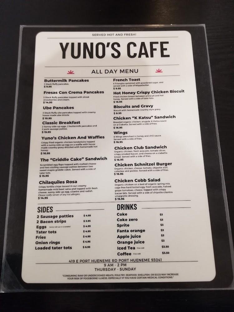 Yuno's cafe restaurant & meal prep Menu image 3