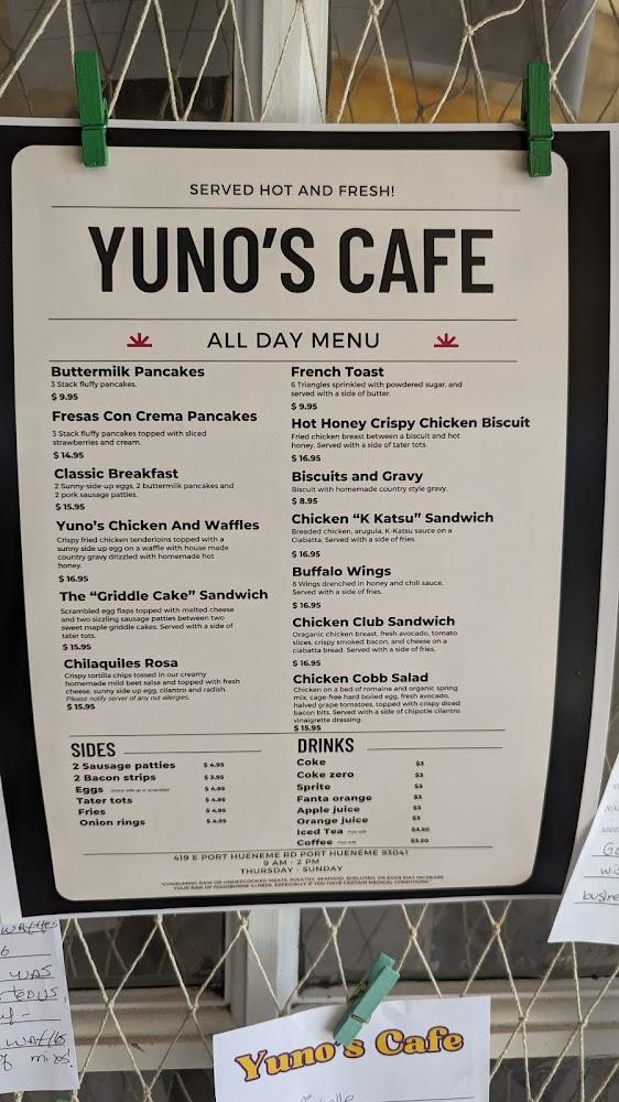 Yuno's cafe restaurant & meal prep Menu image 4